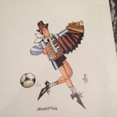 Coleccionismo deportivo: CARICATURA SELECCIÓN ARGENTINA MUNDIAL 1982