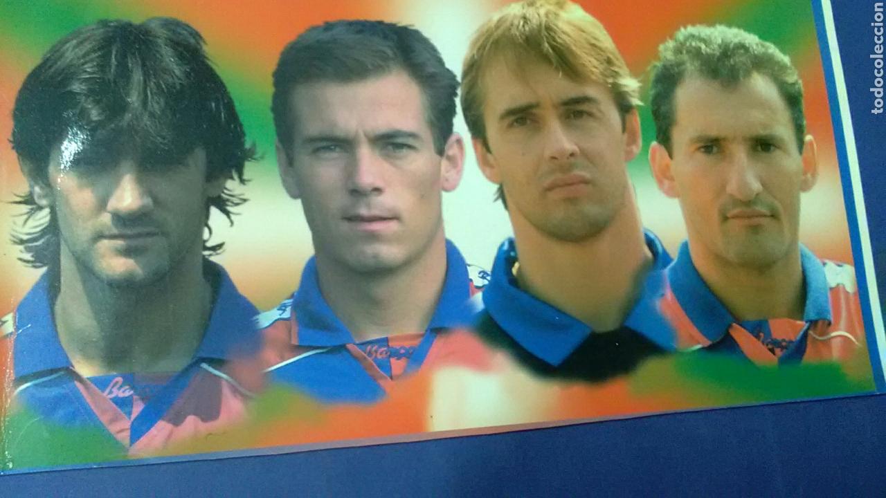 Coleccionismo deportivo: Bar&ccedil;a : BAKERO , ESCURZA , LOPETEGUI , TXIKI Cart&oacute;n ( 20 x35)