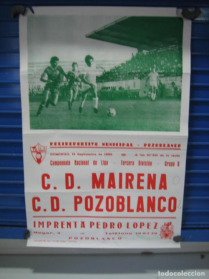 Coleccionismo deportivo: Cartel de F&uacute;tbol Mairena-Pozoblanco 1983. M 76x51 cm