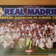 Coleccionismo deportivo: PÓSTER REAL MADRID CAMPEÓN DE LA SUPERCOPA DE EUROPA 2016. REVISTA JUGON. Lote 137547762