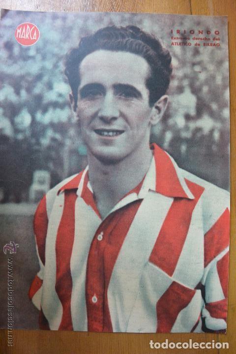 Collectionnisme sportif: poster diario marca IRIONDO athletic bilbao, A&Ntilde;OS 50