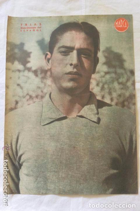 Collectionnisme sportif: CARTEL POSTER MARCA FUTBOLISTA TRIAS RCD ESPA&Ntilde;OL