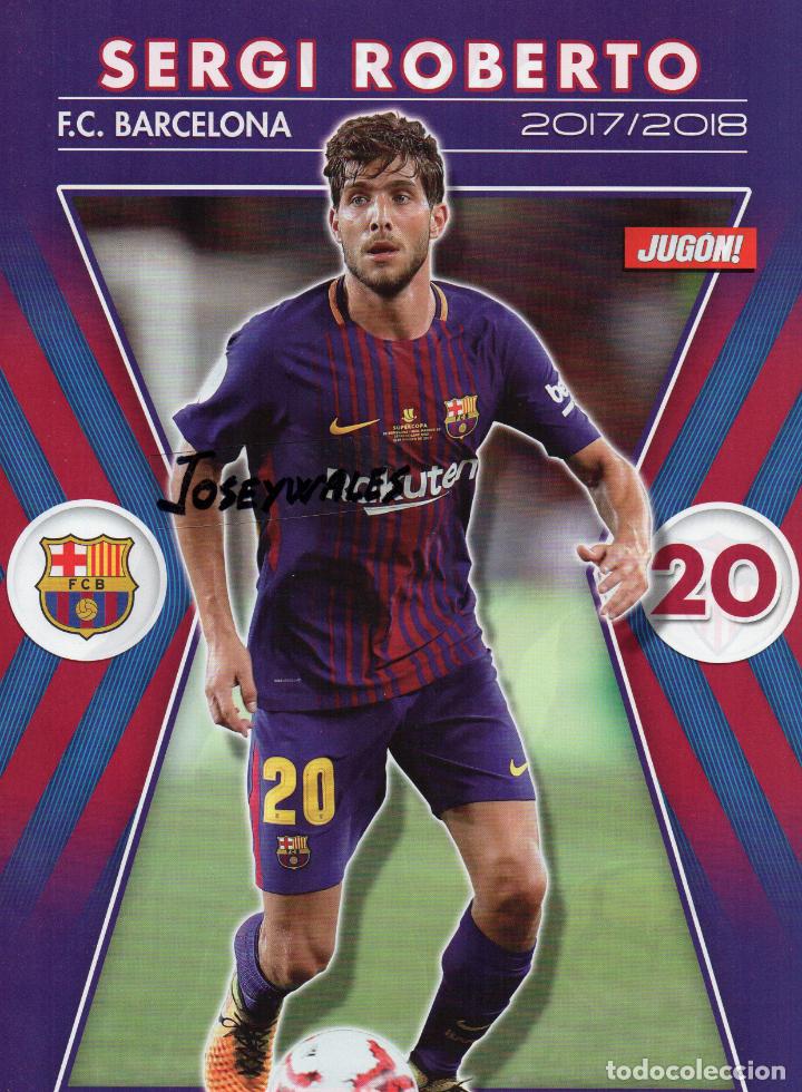 Coleccionismo deportivo: DOBLE POSTER SERGI ROBERTO FC BARCELONA SARABIA SEVILLA REVISTA JUGON 2017 2018 17 18 TAMA&Ntilde;O FOLIO
