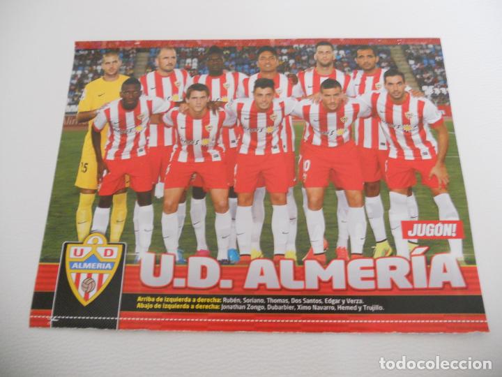 Sammelleidenschaft Sport: DOBLE POSTER ALINEACION EQUIPO ALMERIA IRURETA S.D. EIBAR JUGON 2014 2015 14 15 TAMA&Ntilde;O FOLIO