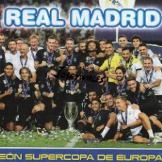 Coleccionismo deportivo: POSTER ALINEACION EQUIPO REAL MADRID SUPERCOPA EUROPA JUGON 2017 2018 17 18 TAMAÑO FOLIO