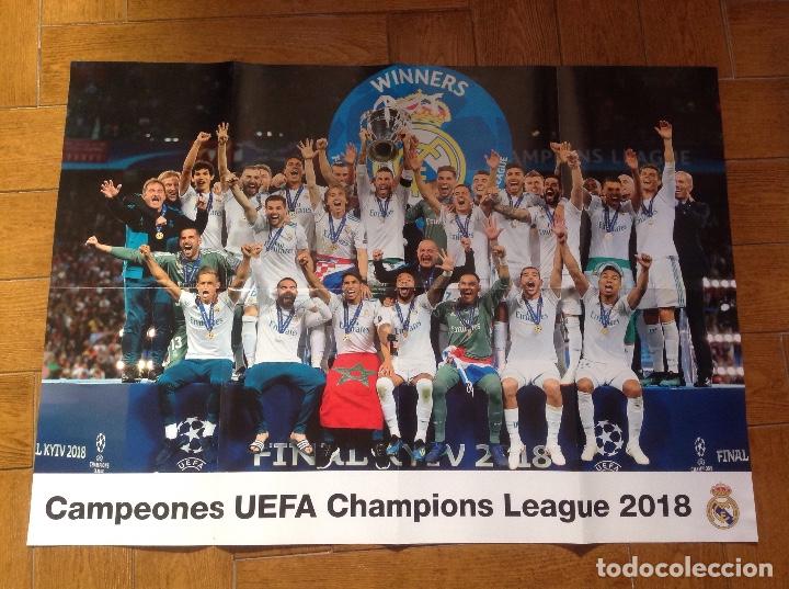 Collezionismo sportivo: P&oacute;ster real Madrid. Campe&oacute;n champions. Cartel f&uacute;tbol. Acm