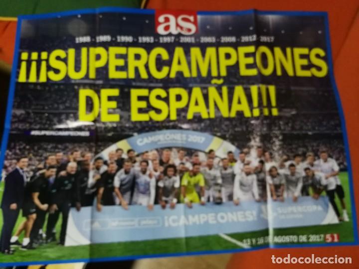 Coleccionismo deportivo: POSTER AS REAL MADRID SUPERCAMPEONES ESPA&Ntilde;A - SUPER COPA ISCO ASENSIO KOVACIC -