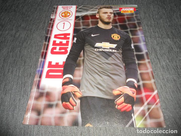 Sammelleidenschaft Sport: DOBLE POSTER DE GEA MANCHESTER UNITED CAMARASA LEVANTE JUGON 2014 2015 14 15 TAMA&Ntilde;O FOLIO