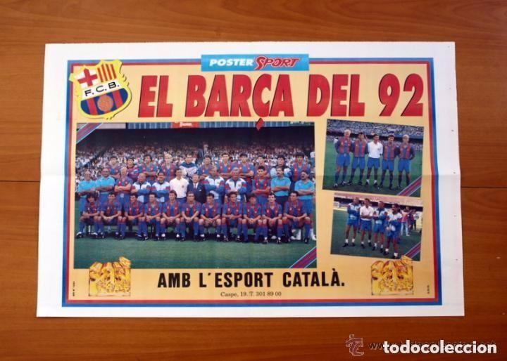 Coleccionismo deportivo: F&uacute;tbol Club Barcelona - El Bar&ccedil;a del 92 - P&oacute;ster tama&ntilde;o 67 X 44