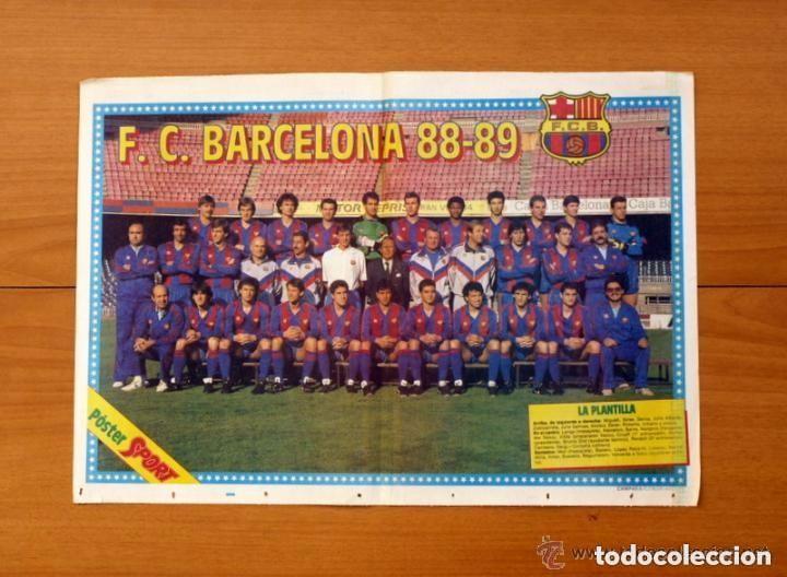 Coleccionismo deportivo: F&uacute;tbol Club Barcelona - 88-89 - P&oacute;ster tama&ntilde;o 46 X 32