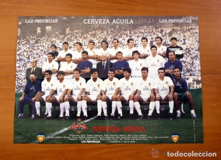 Coleccionismo deportivo: Valencia 91-92 - Peri&oacute;dico Las Provincias, P&oacute;ster tama&ntilde;o 47 X 68