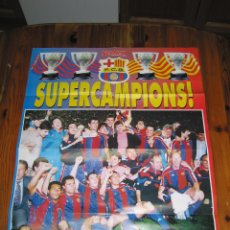 Coleccionismo deportivo: POSTER FC BARCELONA - SUPERCAMPIONS! - 1993 1994 93 94 - KOEMAN GUARDIOLA NADAL ROMÁRIO ETC...