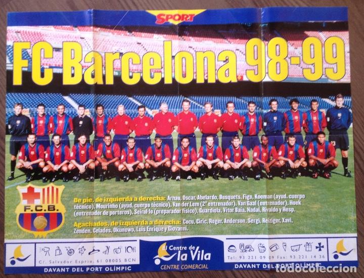 F C Barcelona Poster 98 99 Buy Old Football Posters At Todocoleccion