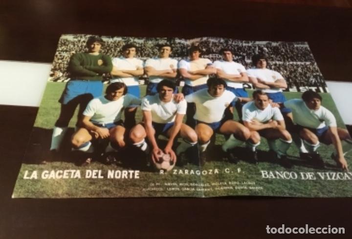 Coleccionismo deportivo: Antiguo p&oacute;ster zaragoza - Foto 1
