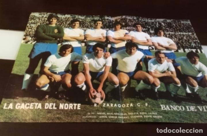 Coleccionismo deportivo: Antiguo p&oacute;ster zaragoza - Foto 2