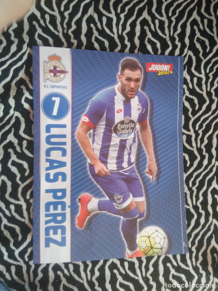 Sammelleidenschaft Sport: P&Oacute;STER DE F&Uacute;TBOL 1 P&Aacute;G REVISTA JUG&Oacute;N 2015-2016, LIGA 15-16: LUCAS P&Eacute;REZ (DEPORTIVO DE LA CORU&Ntilde;A)