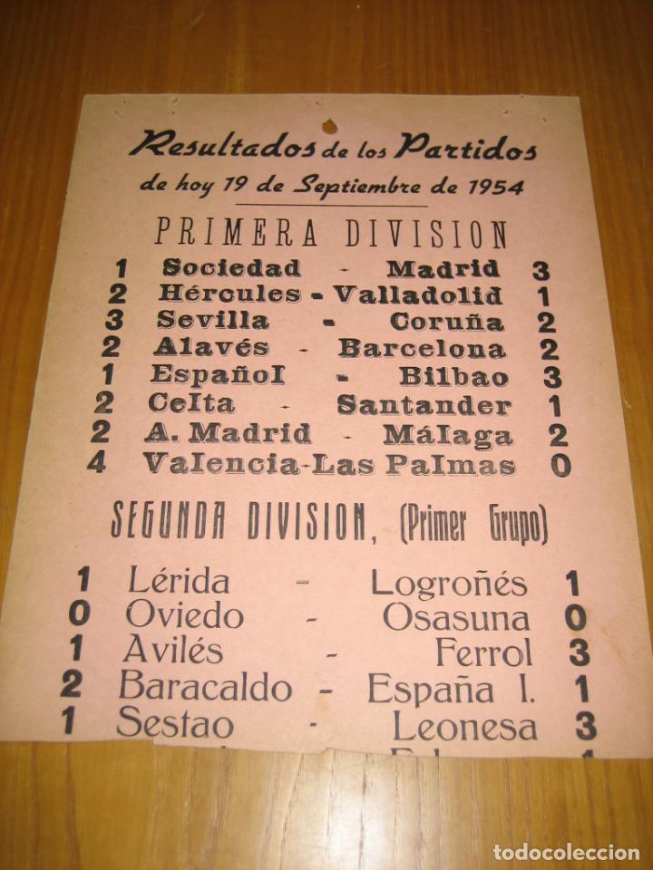 antiguo cartel resultados de primera - Comprar de Fútbol Antiguos en todocoleccion - 158317502