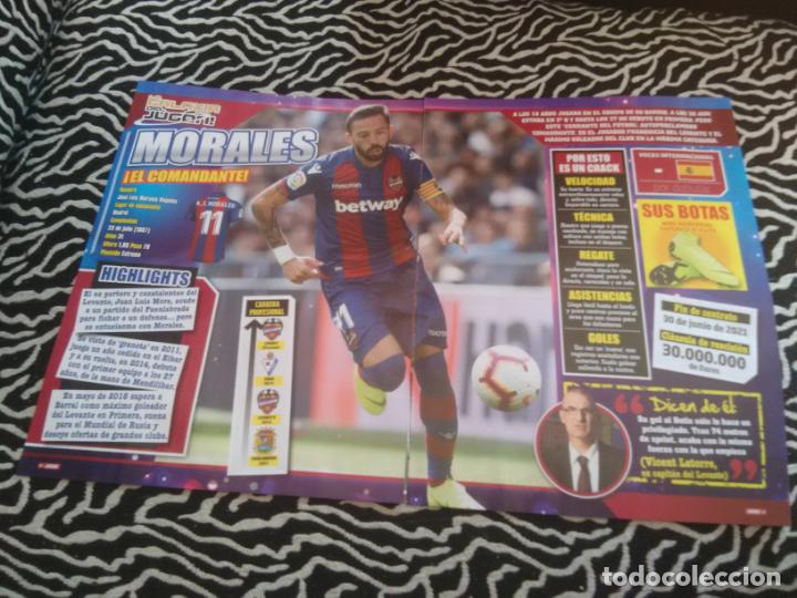 Collezionismo sportivo: P&Oacute;STER 1 P&Aacute;GINA REVISTA JUG&Oacute;N + REPORTAJE DATOS LIGA F&Uacute;TBOL - LA GALAXIA DEL JUG&Oacute;N: MORALES, LEVANTE