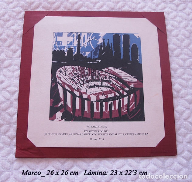 Coleccionismo deportivo: LAMINA RECUERDO PE&Ntilde;AS BARCELONISTAS 2014 BARCELONA FUTBOL CLUB