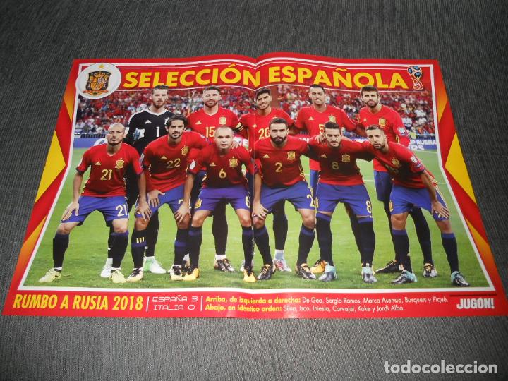 Sammelleidenschaft Sport: POSTER ALINEACION ESPA&Ntilde;A SEMEDO BARCELONA MAXI GOMEZ CELTA JUGON 2017 2018 17 18 TAMA&Ntilde;O X2 FOLIO