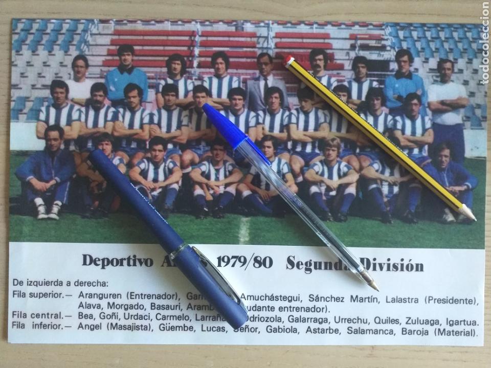 Collezionismo sportivo: F&Uacute;TBOL PLANTILLA DEPORTIVO ALAV&Eacute;S 1979-80 TAMA&Ntilde;O FOLIO copia de un calendario ampliado