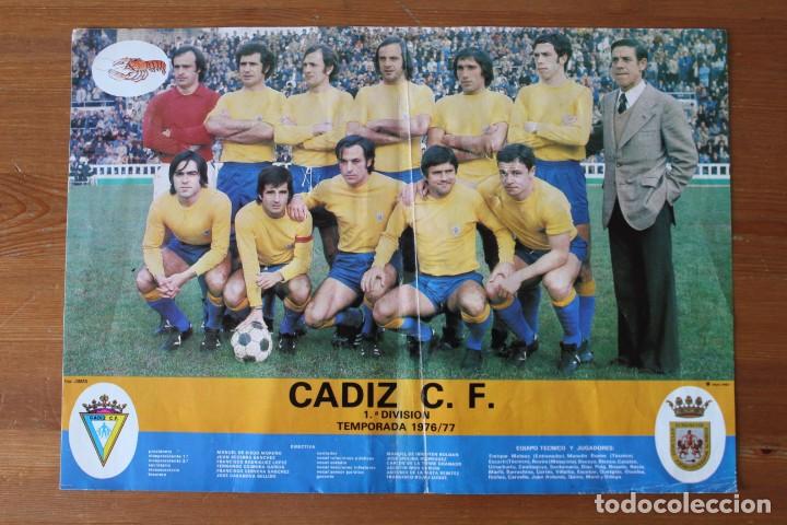 Collectionnisme sportif: POSTER FUTBOL: CADIZ C.F. (37X26) PRIMER ASCENSO A PRIMERA 1976/77