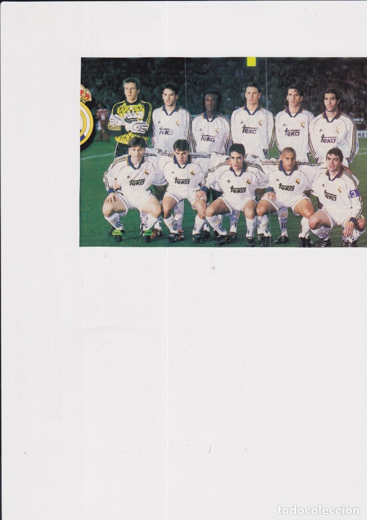 Sammelleidenschaft Sport: REAL MADRID: Recorte de un equipo de la temporada 98-99