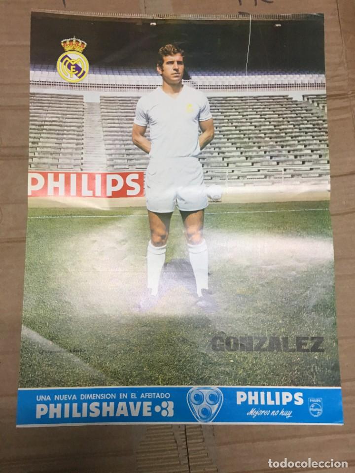 Sammelleidenschaft Sport: CARTEL POSTER OFICIAL REAL MADRID GONZALEZ PHILIPS