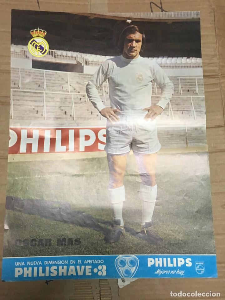 Sammelleidenschaft Sport: CARTEL POSTER OFICIAL REAL MADRID PHILIPS JUGADOR OSCAR MAS