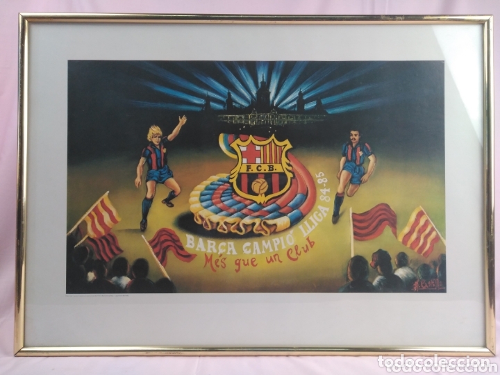 Collectionnisme sportif: CARTEL BAR&Ccedil;A CAMPI&Oacute; LIGA 84-85 . 70/50cm