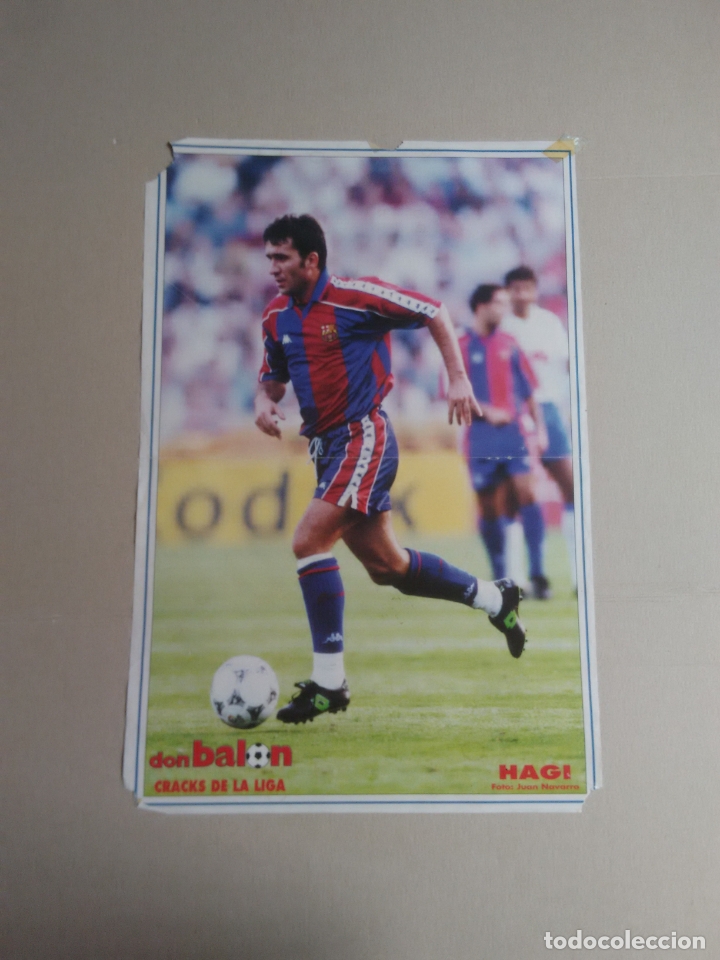 Sammelleidenschaft Sport: ANTIGUO P&Oacute;STER 2 P&Aacute;GINAS HAGI (BARCELONA BAR&Ccedil;A) CRACKS LIGA 94-95 REVISTA DON BAL&Oacute;N 1994-1995