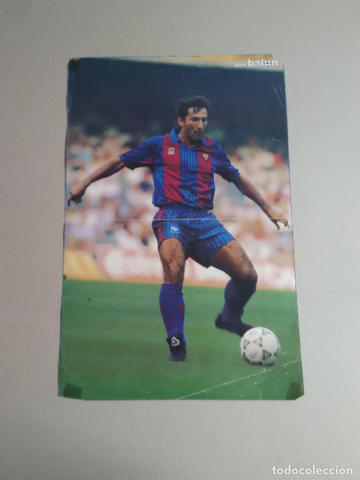 Sammelleidenschaft Sport: ANTIGUO P&Oacute;STER 2 P&Aacute;GINAS TXIKI BEGUIRISTAIN (BARCELONA BAR&Ccedil;A) LIGA 91-92 REVISTA DON BAL&Oacute;N 1991-1992