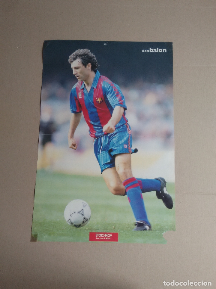 Sammelleidenschaft Sport: ANTIGUO P&Oacute;STER 2 P&Aacute;GINAS HRISTO STOICHKOV (BARCELONA BAR&Ccedil;A) LIGA 91-92 REVISTA DON BAL&Oacute;N 1991-1992
