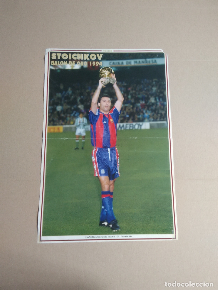 Sammelleidenschaft Sport: ANTIGUO P&Oacute;STER 2 P&Aacute;GINAS HRISTO STOICHKOV BAL&Oacute;N DE ORO 1994 (BARCELONA, BAR&Ccedil;A) REVISTA DON BAL&Oacute;N