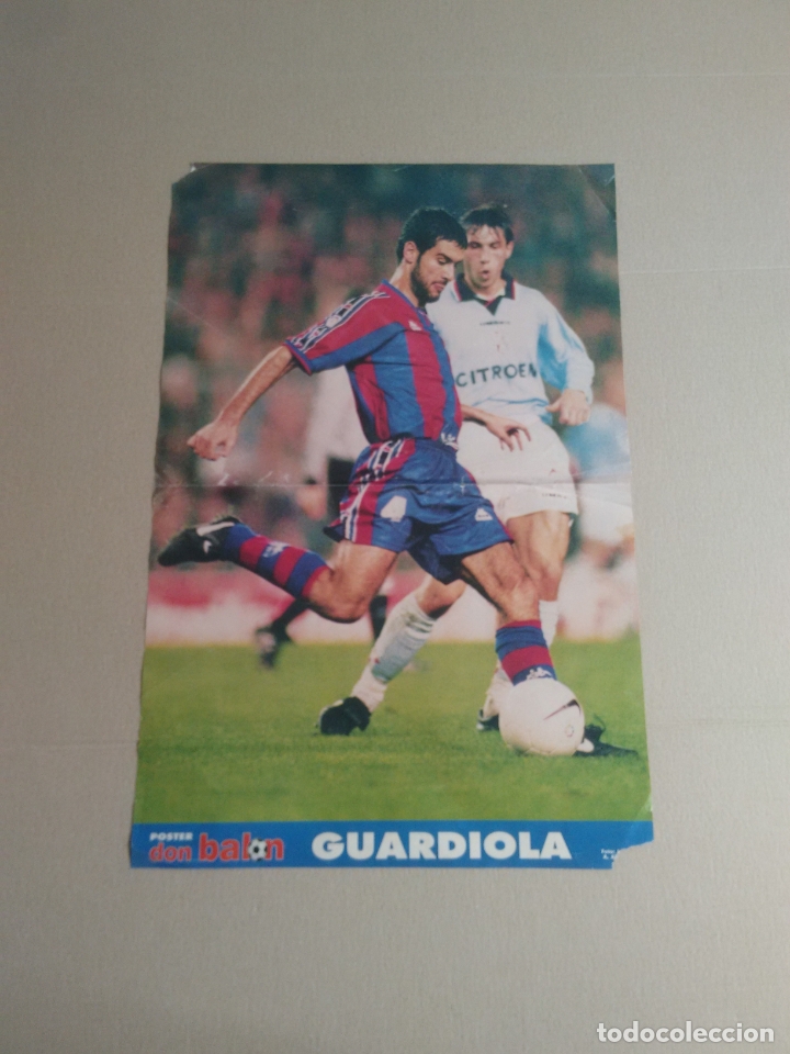 Sammelleidenschaft Sport: ANTIGUO P&Oacute;STER 2 P&Aacute;GINAS PEP GUARDIOLA LIGA 96-97 (BARCELONA, BAR&Ccedil;A) REVISTA DON BAL&Oacute;N 1996-1997