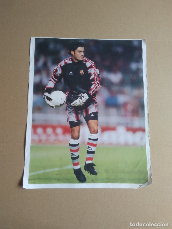 Collectionnisme sportif: P&Oacute;STER VITOR BAIA, BARCELONA 1996-1997 BAR&Ccedil;A LIGA F&Uacute;TBOL 96-97 MIDE UNOS 30 X 37 CM