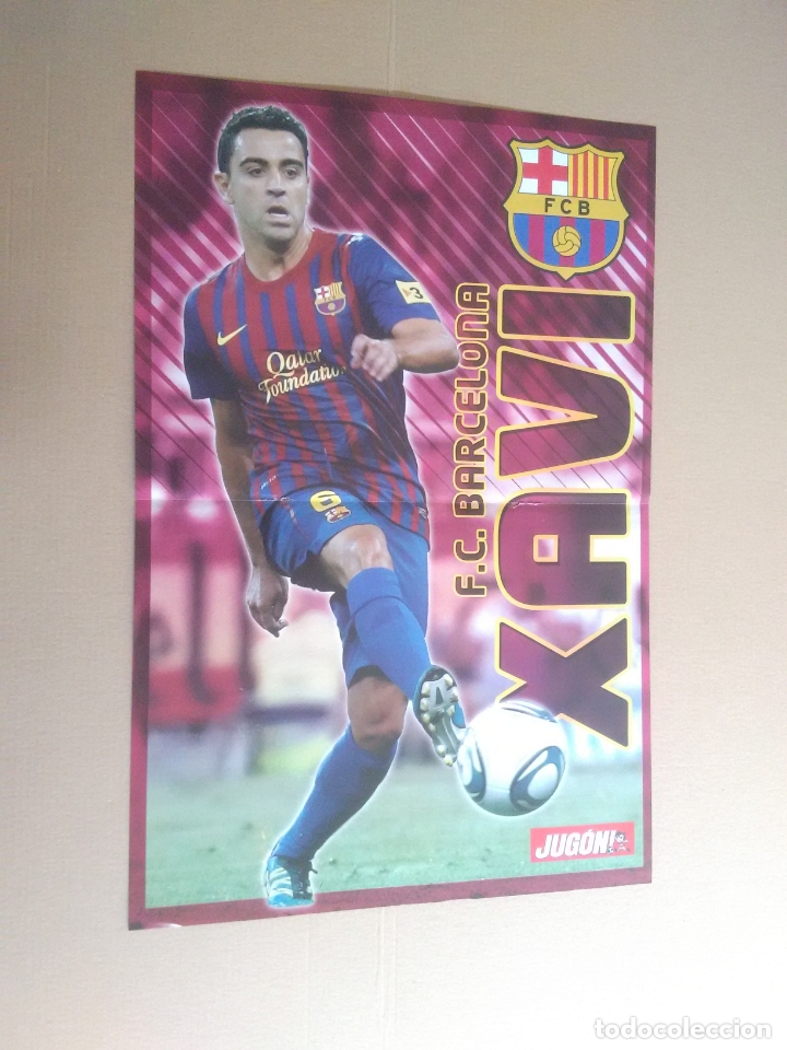Sammelleidenschaft Sport: XAVI BARCELONA, BAR&Ccedil;A Y KAK&Aacute; REAL MADRID - DOBLE P&Oacute;STER 2 P&Aacute;GINAS REVISTA JUG&Oacute;N LIGA F&Uacute;TBOL