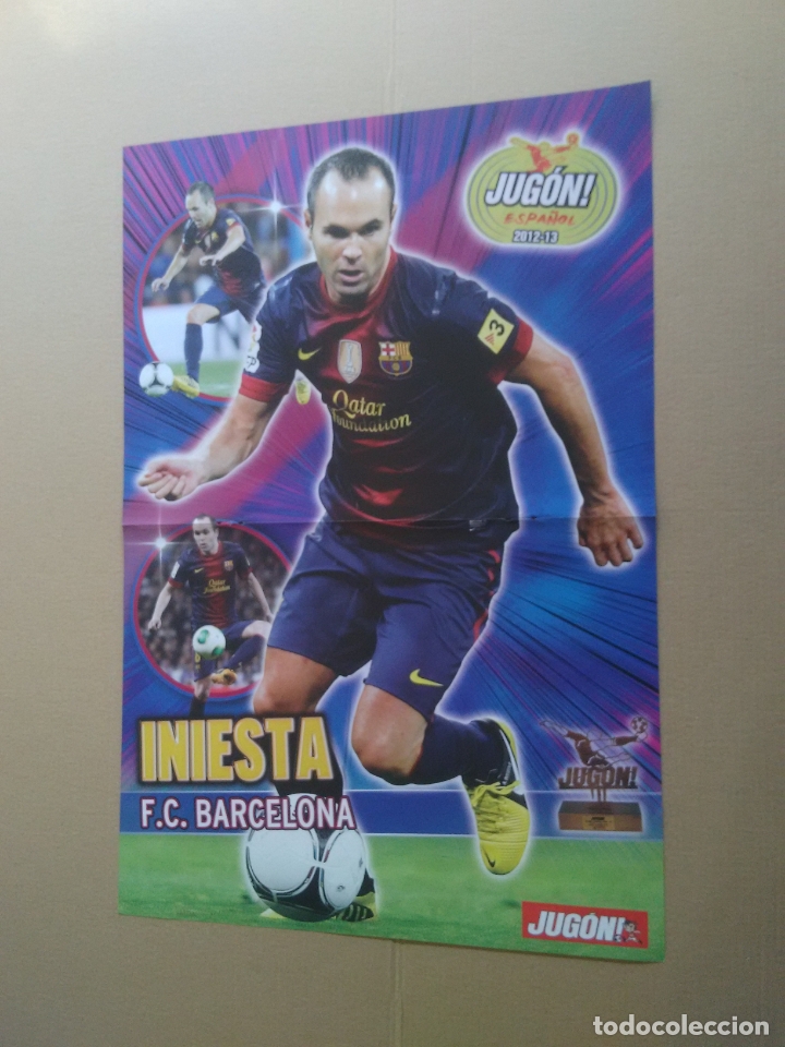 Sports collectibles: INIESTA Y BARCELONA CAMPE&Oacute;N LIGA 2012-2013, BAR&Ccedil;A 12-13 - P&Oacute;STER 2 P&Aacute;GINAS REVISTA JUG&Oacute;N LIGA F&Uacute;TBOL