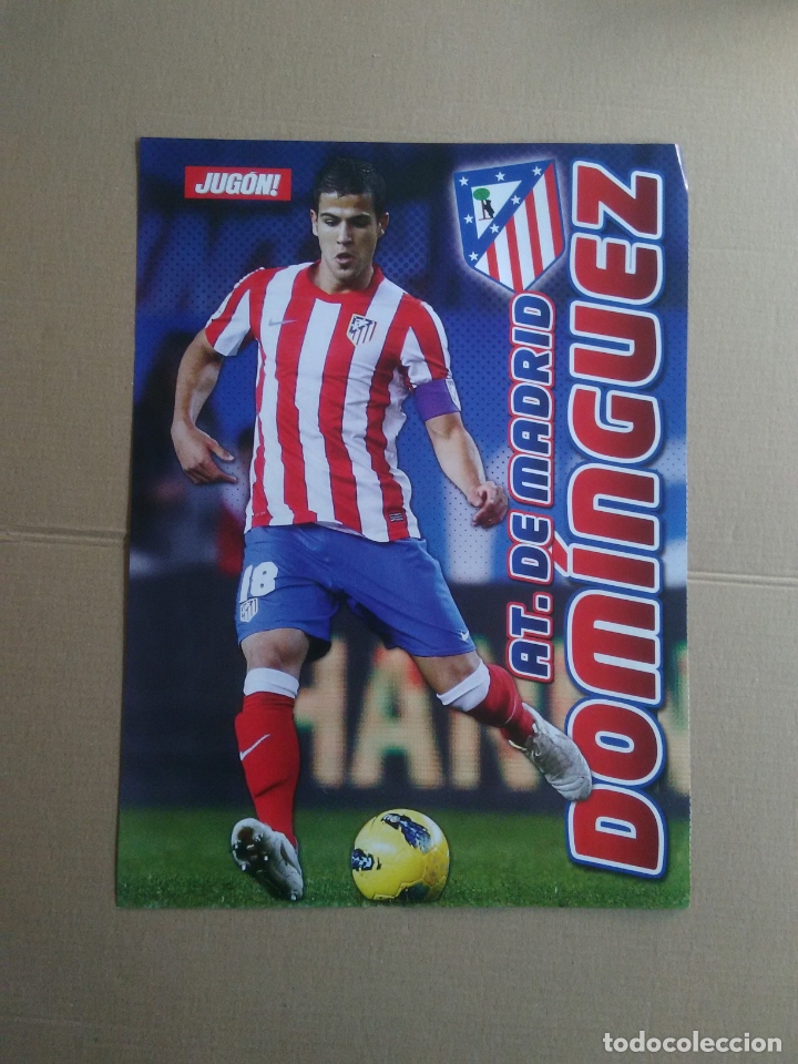 Sports collectibles: DOBLE P&Oacute;STER 1 P&Aacute;GINA REVISTA JUG&Oacute;N LIGA F&Uacute;TBOL: DOMINGUEZ (ATL&Eacute;TICO MADRID), WILLY CABALLERO M&Aacute;LAGA