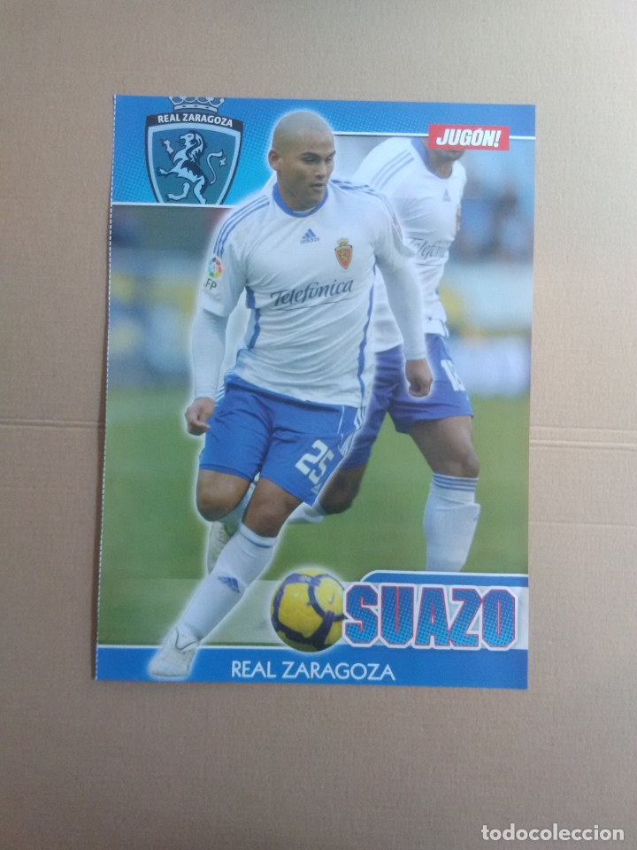 Collectionnisme sportif: DOBLE P&Oacute;STER 1 P&Aacute;GINA REVISTA JUG&Oacute;N LIGA F&Uacute;TBOL: SUAZO REAL ZARAGOZA Y TOQUERO ATHLETIC CLUB BILBAO