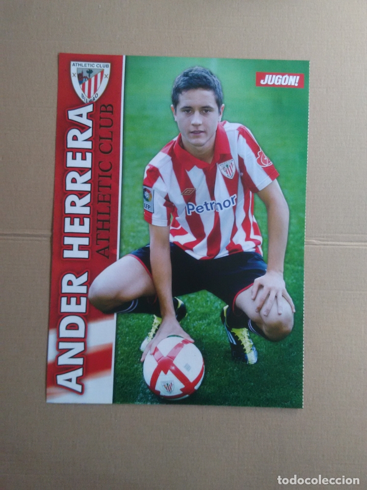 Collectionnisme sportif: DOBLE P&Oacute;STER 1 P&Aacute;GINA REVISTA JUG&Oacute;N LIGA F&Uacute;TBOL: ANDER HERRERA ATHLETIC BILBAO Y V&Iacute;CTOR VALD&Eacute;S BAR&Ccedil;A