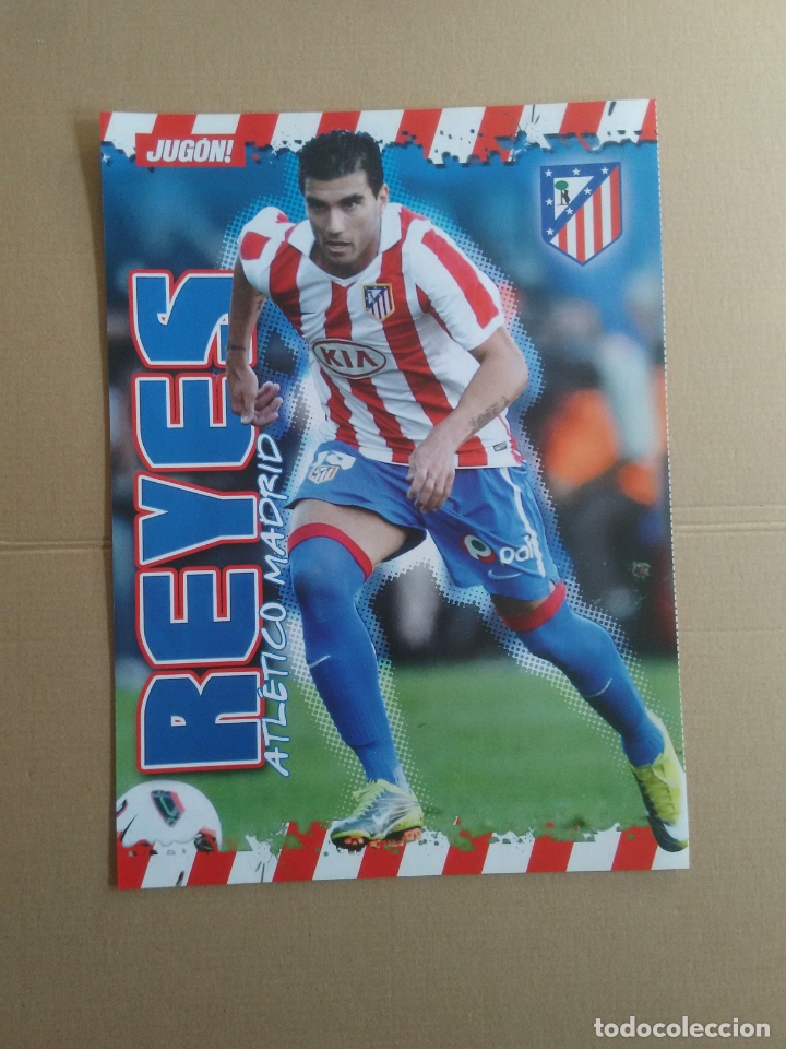 Collectionnisme sportif: DOBLE P&Oacute;STER 1 P&Aacute;GINA REVISTA JUG&Oacute;N LIGA F&Uacute;TBOL: REYES (ATL&Eacute;TICO DE MADRID) Y ROSSI (VILLARREAL)