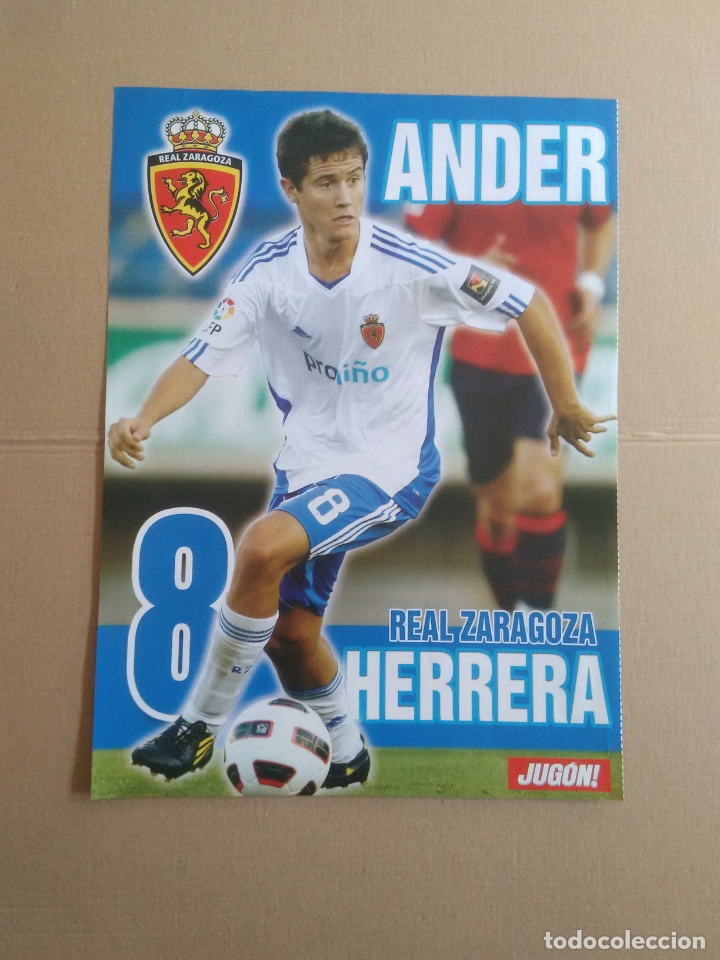 Collectionnisme sportif: DOBLE P&Oacute;STER 1 P&Aacute;GINA REVISTA JUG&Oacute;N LIGA F&Uacute;TBOL: ANDER HERRERA ZARAGOZA Y KUN AG&Uuml;ERO ATL&Eacute;TICO MADRID