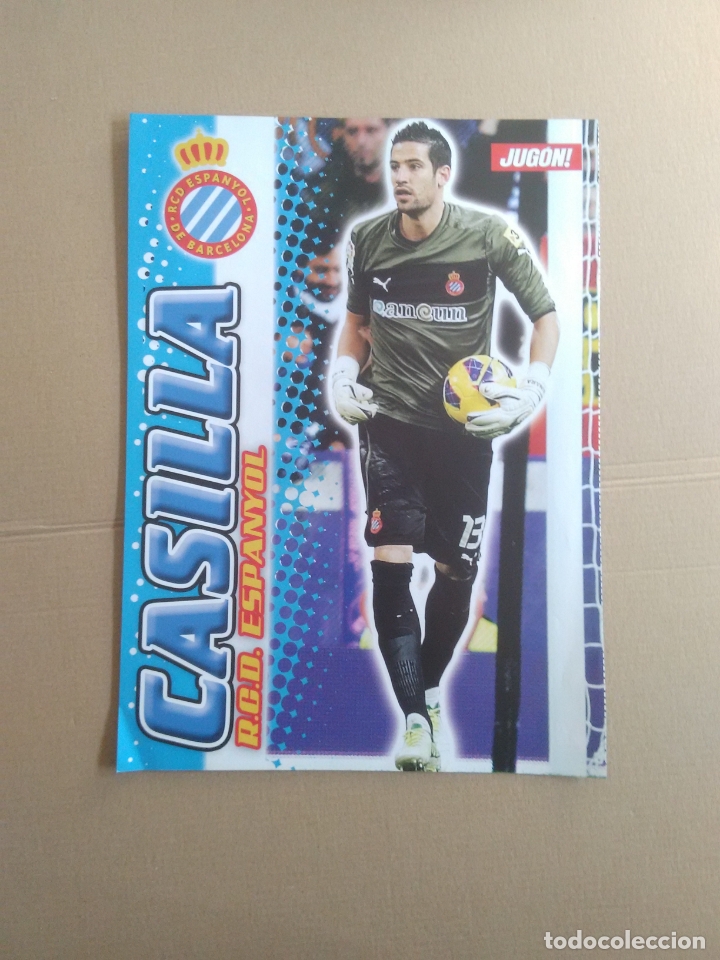 Collectionnisme sportif: DOBLE P&Oacute;STER 1 P&Aacute;GINA REVISTA JUG&Oacute;N LIGA F&Uacute;TBOL: CASILLA (ESPANYOL), IAGO ASPAS (CELTA DE VIGO)