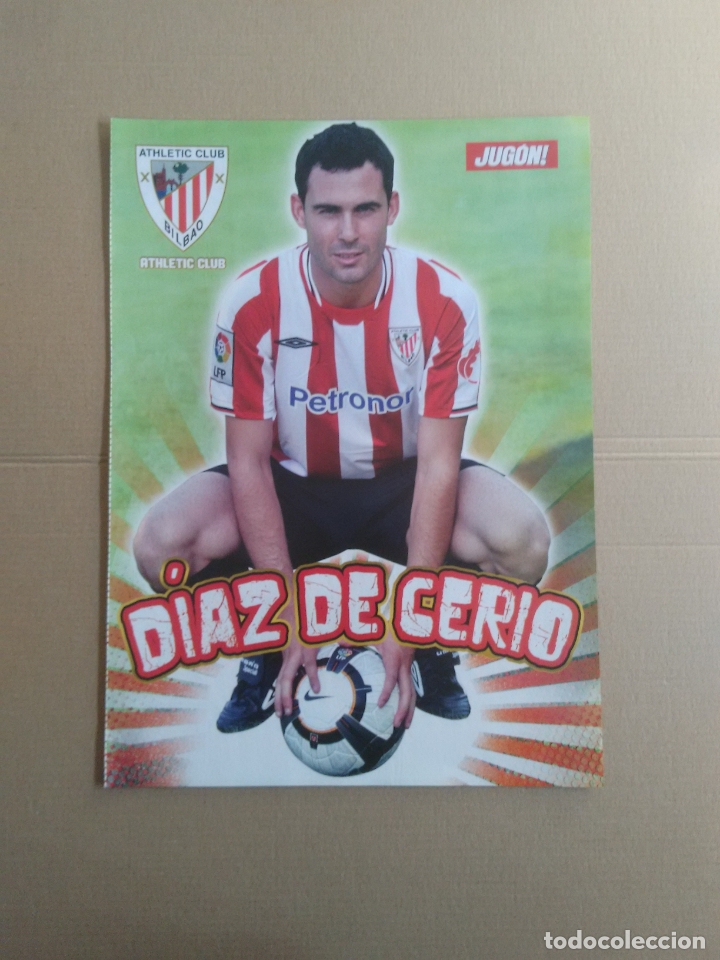 Collectionnisme sportif: DOBLE P&Oacute;STER 1 P&Aacute;GINA REVISTA JUG&Oacute;N LIGA F&Uacute;TBOL: DIAZ DE CERIO ATHLETIC BILBAO Y MOY&Agrave; VALENCIA