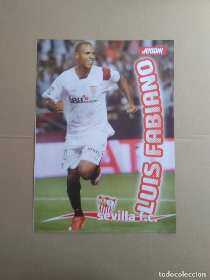 Collectionnisme sportif: DOBLE P&Oacute;STER 1 P&Aacute;GINA REVISTA JUG&Oacute;N LIGA F&Uacute;TBOL: LUIS FABIANO (SEVILLA) Y GAVILAN (GETAFE)