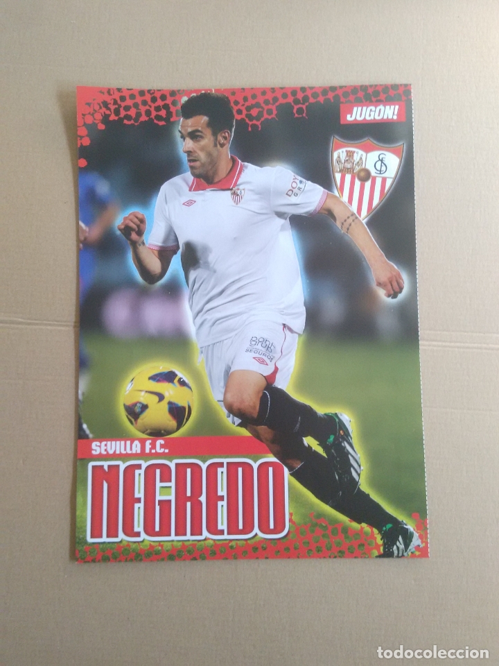 Collezionismo sportivo: DOBLE P&Oacute;STER 1 P&Aacute;GINA REVISTA JUG&Oacute;N LIGA F&Uacute;TBOL: NEGREDO (SEVILLA) Y RIKI (DEPORTIVO DE LA CORU&Ntilde;A)