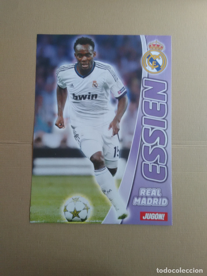 Collectionnisme sportif: DOBLE P&Oacute;STER 1 P&Aacute;GINA REVISTA JUG&Oacute;N LIGA F&Uacute;TBOL: ESSIEN REAL MADRID Y EBERT VALLADOLID