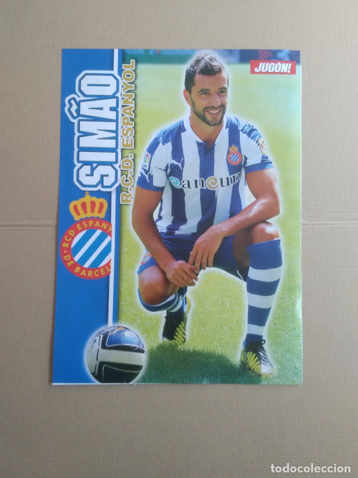 Sammelleidenschaft Sport: DOBLE P&Oacute;STER 1 P&Aacute;GINA REVISTA JUG&Oacute;N LIGA F&Uacute;TBOL: SIMAO ESPANYOL Y CEBOLLA RODRIGUEZ ATL&Eacute;TICO MADRID