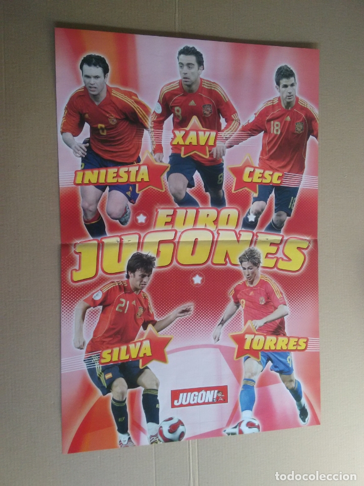 Coleccionismo deportivo: EURO JUGONES SELECCI&Oacute;N ESPA&Ntilde;OLA, ESPA&Ntilde;A P&Oacute;STER 2 P&Aacute;GINAS REVISTA JUG&Oacute;N, DETR&Aacute;S YESTE Y FELIPE MELO